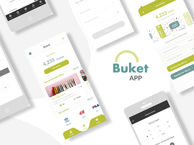 Buket app app design logo ui ux