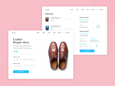 Ecommerce form UI