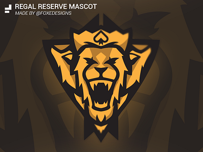 Lion Mascot Logo for @TheRegalReserve branding esports esports logo lion lion mascot logo mascot