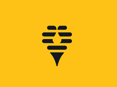 Freebee honey honeybee icon location logo vector