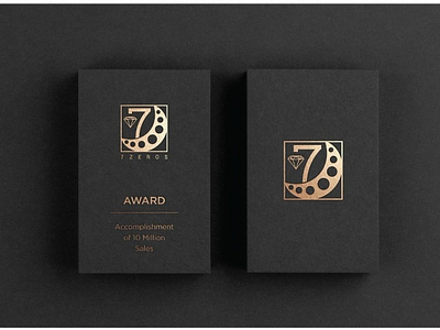 7 zeros awards brand business card concept icon logo sales shot vector