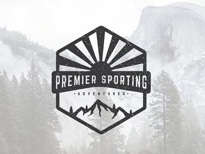 Premier Sporting Adventures adventure concept icon logo mark retro spoorting vintage