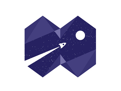 Moonshot brand concept design icon illustration logo moonshot nasa shot space spaceship vector