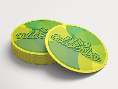 Alberto Coaster branding circle coasters coaster coaster design concept design dribbble drink fresh illustration vector