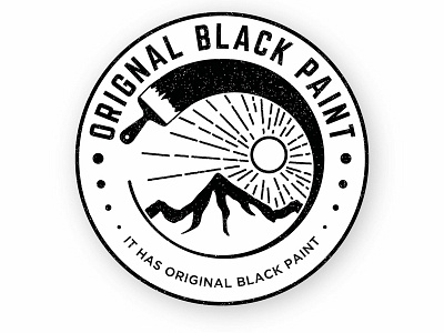 Original Black Paint brand circle coasters coaster concept design dribbble drink food drink illustration rebound shot sticker vector vintage vintage art