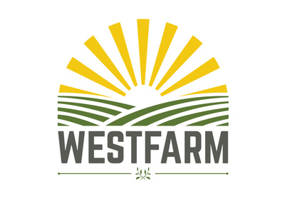 Westfarm concept design farm logo icon logo shot simple sketch sun vector west