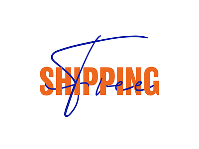FREE SHIPPING INTERLACED TYPOGRAPHY adobe animation branding design illustration illustrator product shipping typography vector website