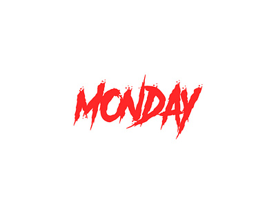 HORROR OF MONDAYA TYPOGRAPHY adobe animation branding design illustration illustrator monday mondays product typography vector