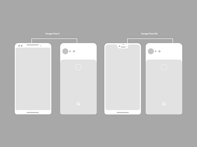 Google Pixel 3 And 3xl Illustrations adobe animation app clean corporate identity design flat icon illustration illustrator ios logo minimal page product typography ui ux vector website