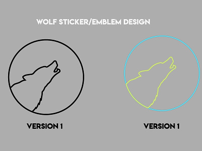 Wolf Sticker/Emblem Designs