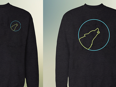 Crew Neck T Shirt/Sweatshirt Design For The Wolf Emblem