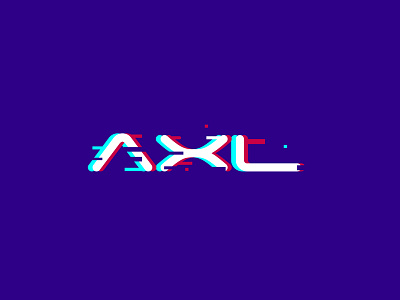 AXL glitch text design concept adobe animation app design branding corporate identity design glitch icon illustration illustrator lettering logo page product type typography ui ux vector web