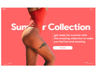 Summer Swim Suit Collection Landing page adobe animation app app design branding coin corporate identity design icon illustration illustrator minimal page product typography ui ux vector web website