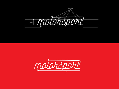 Motorsport Monoline Typography Design Concept