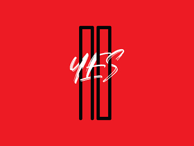 No Yes Typography Manipulation Design Concept