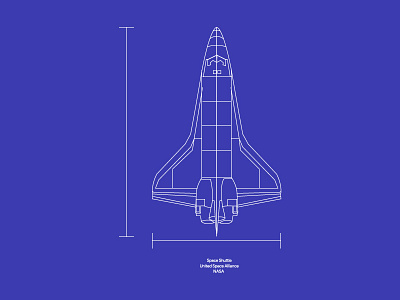 Space Shuttle Blue Print Design Concept