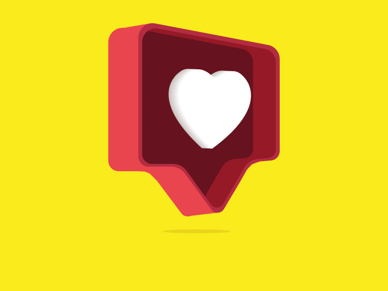 Like Button 3D illustration identity type minimal lettering corporate identity flat web app ux icon logo app design page website branding animation illustration product illustrator typography