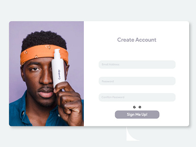 Curology signup page concept
