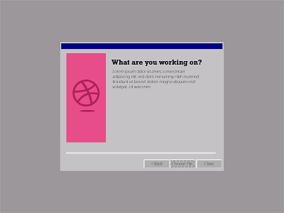 Dribbble Windows 98 Upload section adobe animation app app design branding design flat icon illustration illustrator logo page product typography ui upload ux vector web website