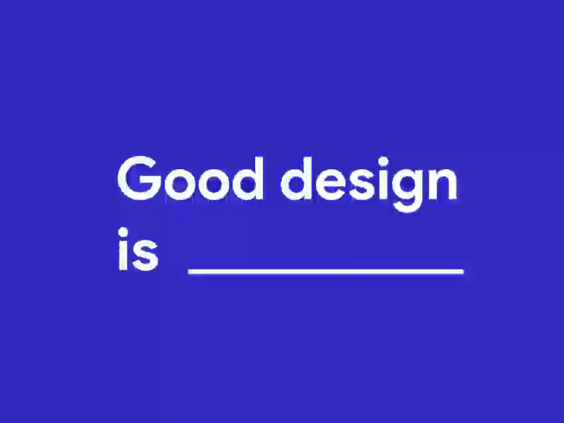 Good design is