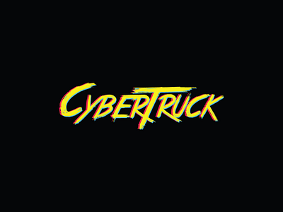 Tesla CyberTruck logo concept cyber logo tesla