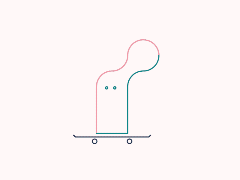 Skater blob after effects animation character design graphic design illustration