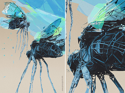 Lord of the Flies 3d draw generative illustration januszjurek lines procedural