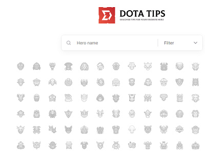 Dota tips redesign app dota2 gaming gaming app logo minimalist webdesign