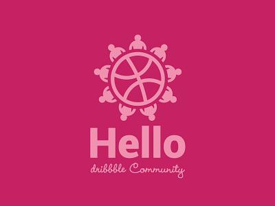 Hello Dribbble Community Logo