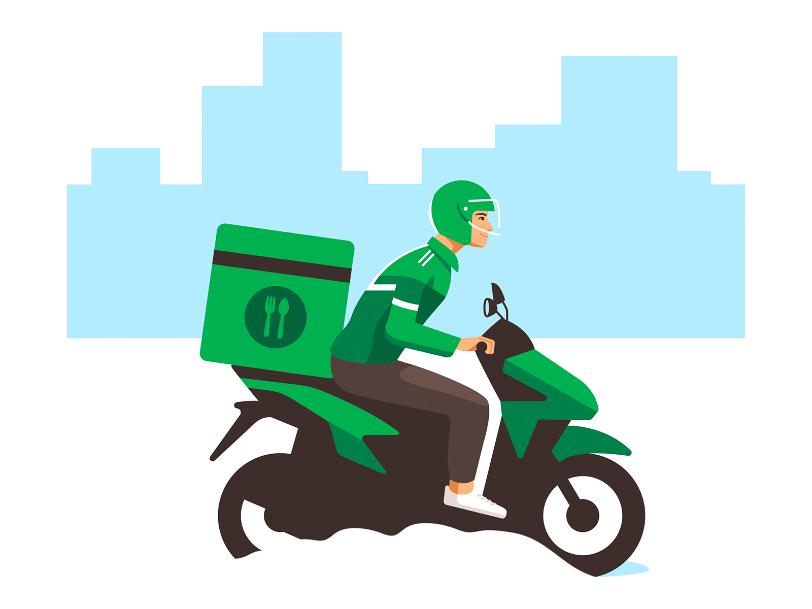 Driving Illustration Forward 🏍 by Siow Jun for Grab on Dribbble