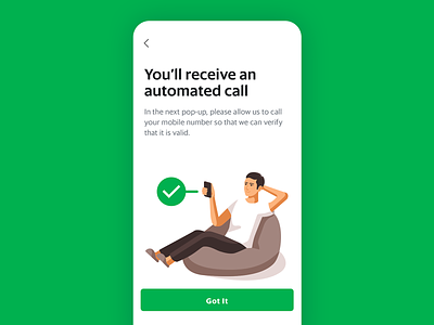Call Verification 📞 beanbag call chill illustration phone relax verification verify