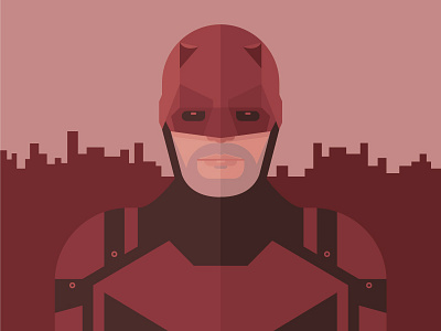 Daredevil costume daredevil geometric man without fear marvel netflix portrait red superhero