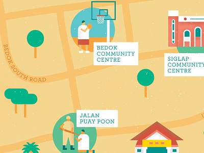 Map bedok icons map siglap singapore