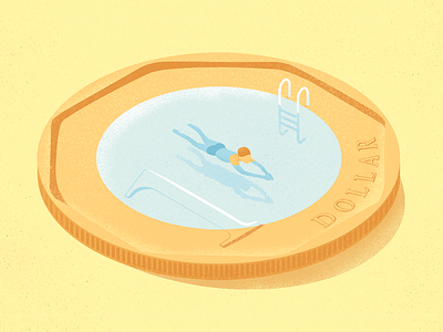 One dollar dip beat dollar editorial heat illustration pool singapore swimming