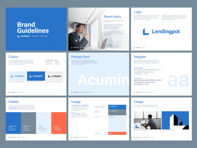 Lendingpot Branding acumin brand branding finance fintech guidelines lend logo rebrand