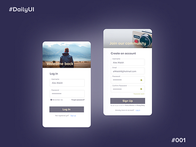 Sign Up - DailyUI::001