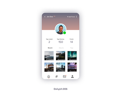 User Profile - DailyUI::006