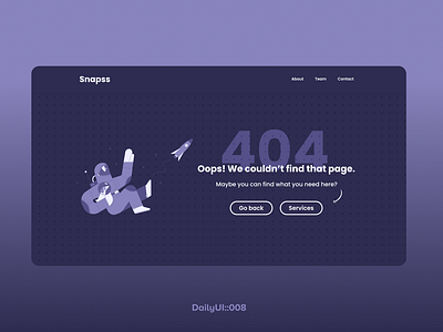 404 Page - DailyUI::008