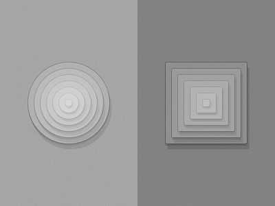 Grey Shapes circle geometric grey layers monochrome shadow shadows sketch square