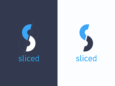 Sliced Logo blue branding exchange finance financial guides identity logo money sliced text trading