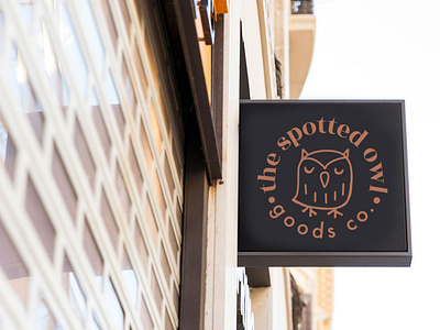 The Spotted Owl Goods co. branding