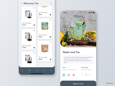 Shopping APP tea ui web