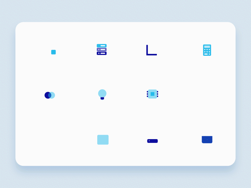 Site animated icons set