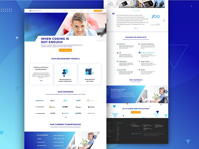 Waverley Company Home Page design homepage icons software ui ux waverley web webdesign webdesigner website wordpress