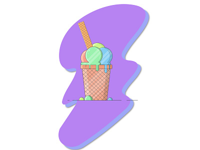 ice cream 01 flat flat design flat illustration icecream illustrator mobile ui web ui