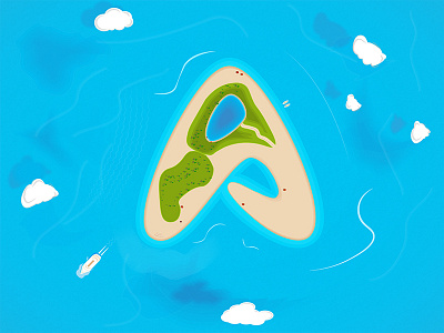Art Creative Island island illustration vector island webpage background