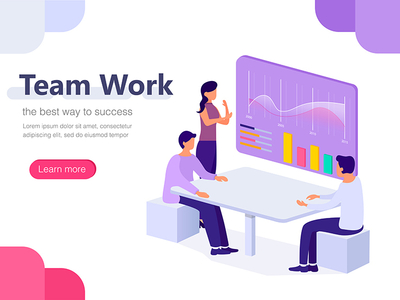 Teamwork Landing Page by Kostiantyn Brazhyk on Dribbble