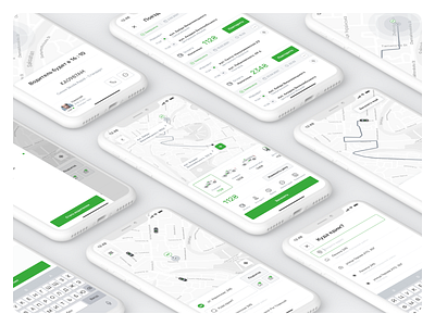 KR TAXI / APPLICATION app application appstore design green mobile prototype taxi ui ux web webdesign website white wireframing