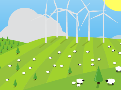 Sneak peek of an upcoming project eco illustration sheep web design wip