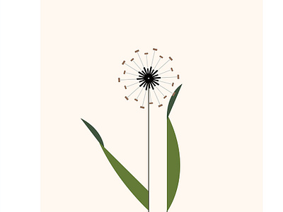 Dandelion art artwork branding design designer education educational flat flowers illustration geometric art geometric design graphic design illustrated illustration illustrator minimal natural nature vector vector art